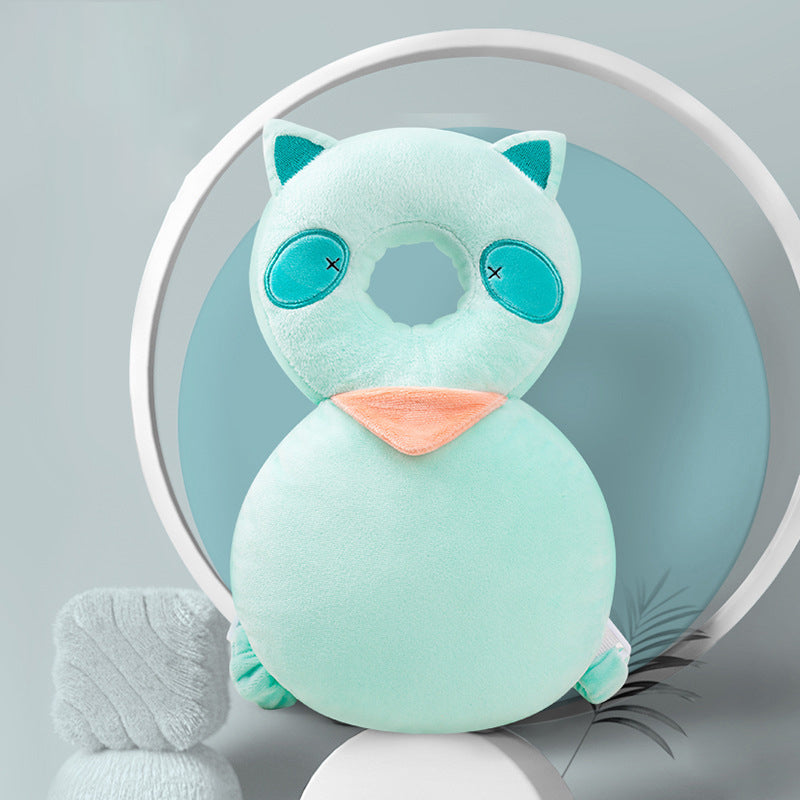 Baby head protector blue raccoon