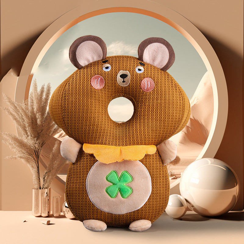 Baby head protector brown bear