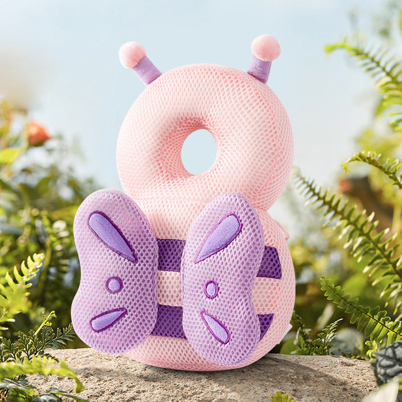Baby head protector pink butterfly
