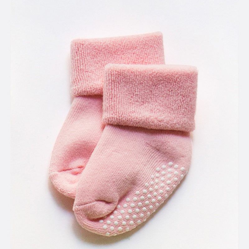 Pink baby anti-slip socks