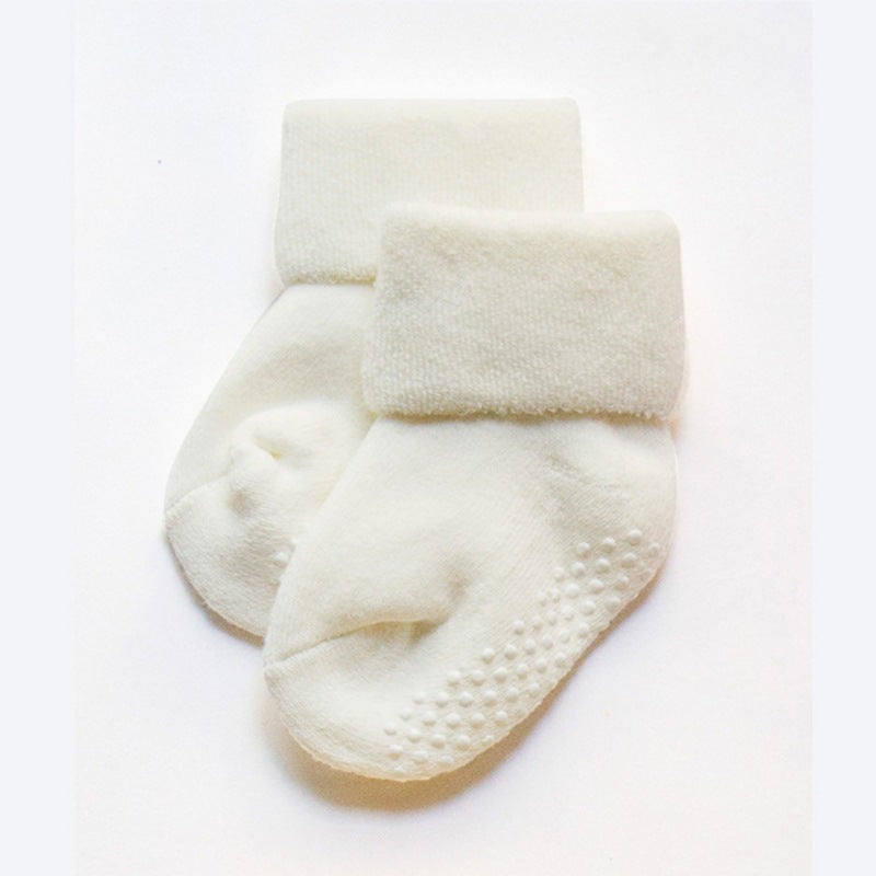 White baby anti-slip socks