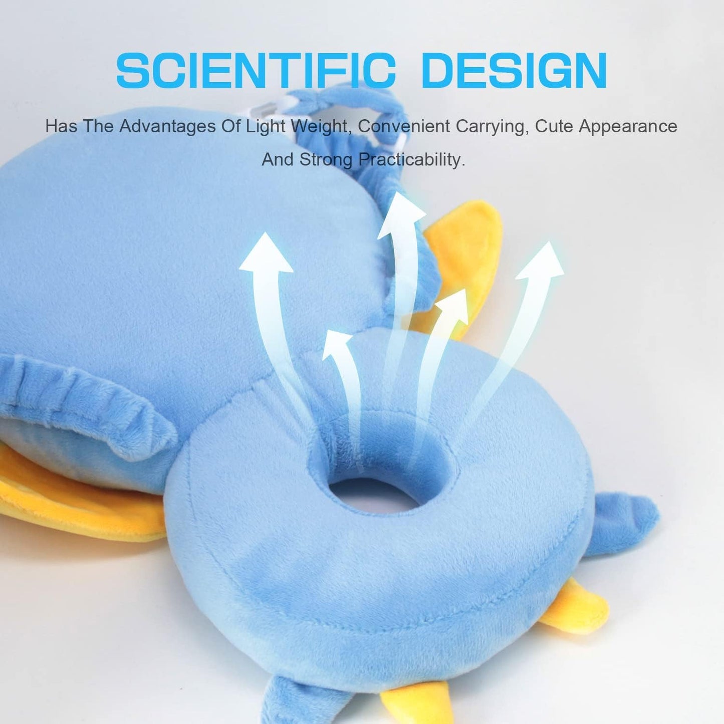 baby head protector blue dragon soft and breathable