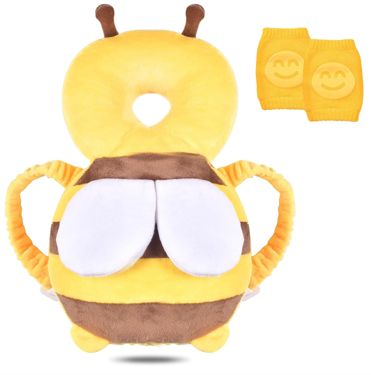 baby head protector yellow bee and knee pads