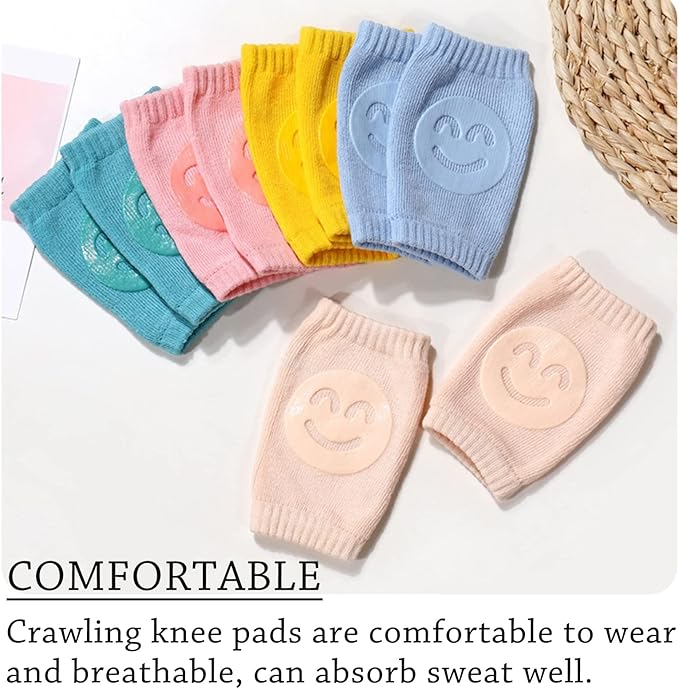 Multicoloured baby knee pads description